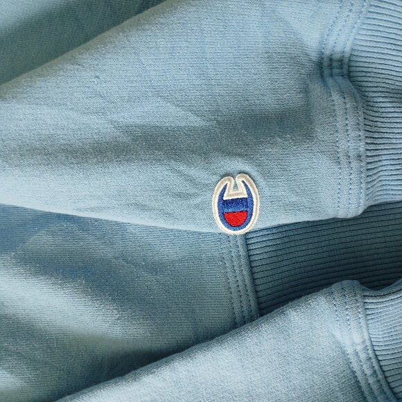 Champion Sweater Mens Large Blue Casual Pullover Hoodie Sweatshirt - Picture 3 of 11